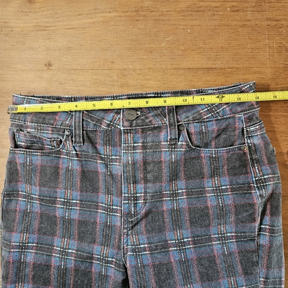 Paige Huxton Ankle Jeans Black Atlantic Tartan Plaid Size 27 - Picture 8 of 12